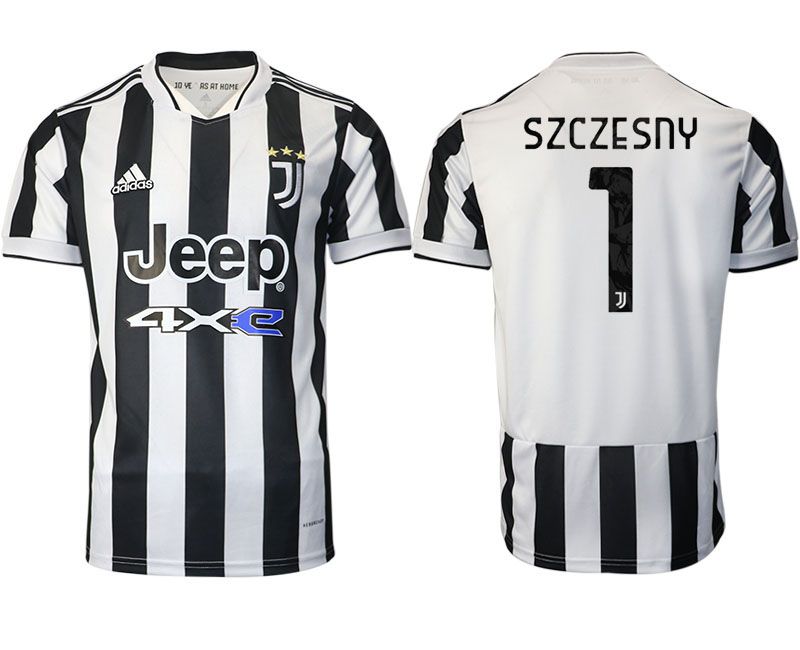Men 2021-2022 Club Juventus home aaa version white #1 Adidas Soccer Jersey->juventus jersey->Soccer Club Jersey